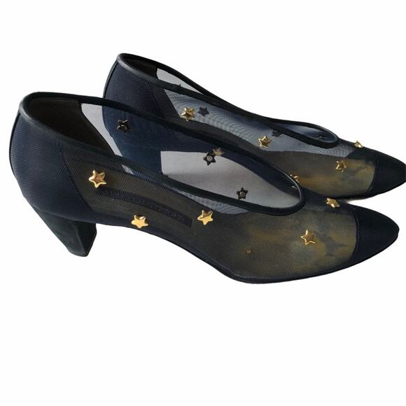 Walter Steiger Star Pump Navy Sheer 9.5AA Handmade - Picture 5 of 14